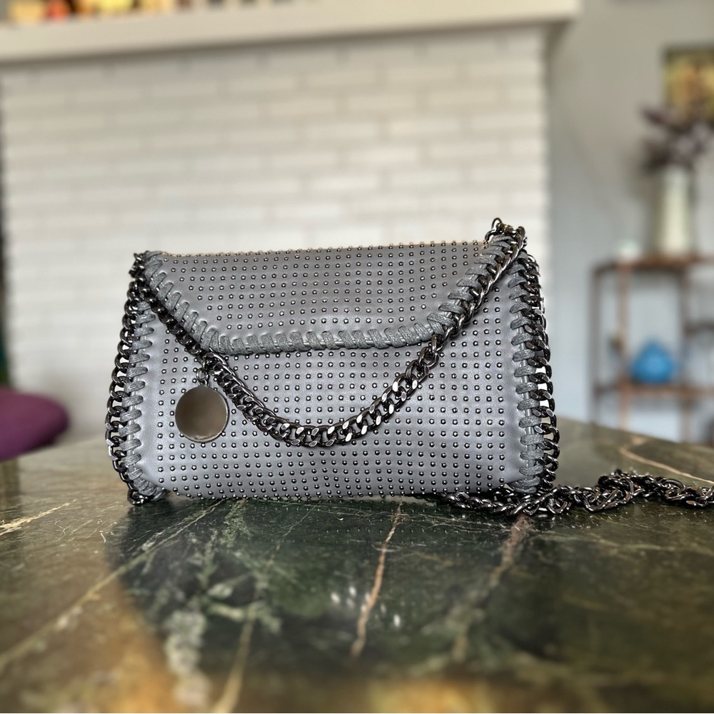 Studded Crossbody Purse with Chain Strap
